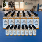 A bulk display of Kimura Soap Co. body wash bottles 24 X 16 + 3 oz