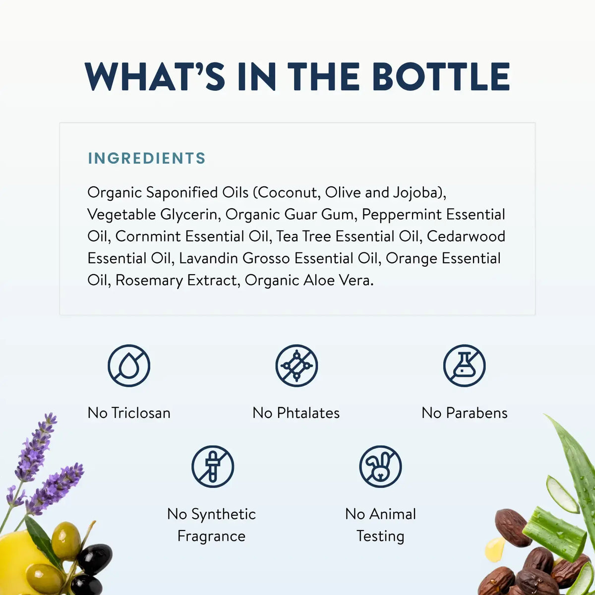 Ingredients in the bottle